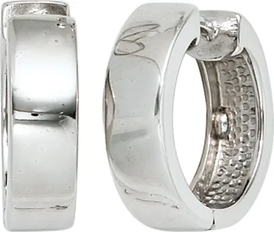 Produktbild von JOBO Creolen rund 925 Sterling Silber rhodiniert Ohrringe