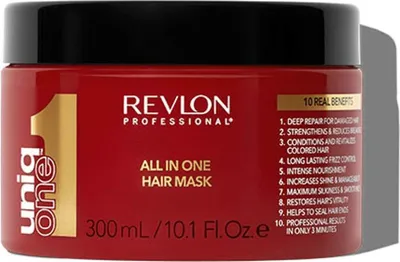 A jar of Revlon Uniq One All In One Hair Mask.