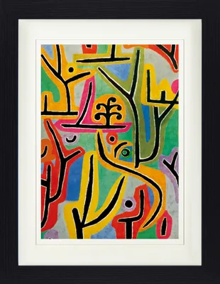 Obrázek produktu pro Paul Klee Zarámovaný obraz s elegantním paspartováním | Obrazy na zeď | V rámu - Park bei Lu, 1938 (40 x 30 cm)