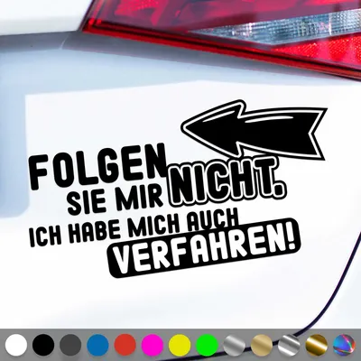 Produktbild von PantherPixel Folgen Aufkleber Sie Mir Nicht Habe Mich Verfahren Sticker Auto Geschenkidee Farbe Schwarz