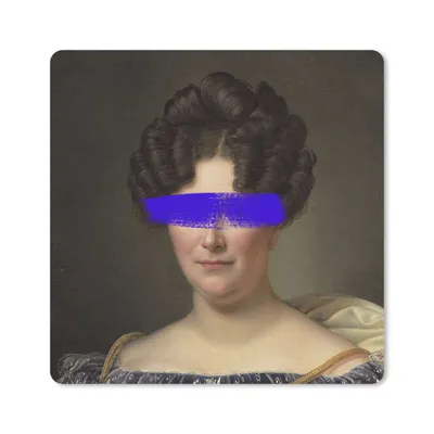 Produktbild von MuchoWow® Mauspad Mousepad Johanna Henriette Engelen - Dubois Drahonet - Gemälde 20x20 cm - Mousepads - Maus Mat - Pad - Mausunterlage - Desk Mat - Bureauartikeln