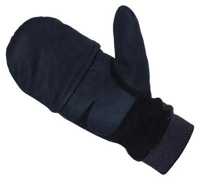 Areco Multifunktion-Fäustling & fingerloser Handschuh in schwarz