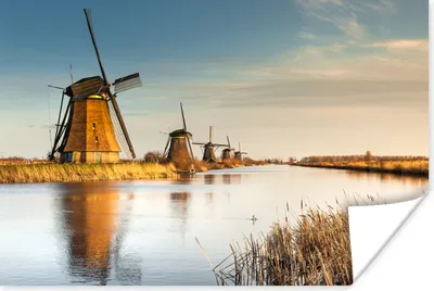 Produktbild von MuchoWow® Poster Mühle - Holland - Landschaft 60x40 cm - Schlafzimmerdekoration