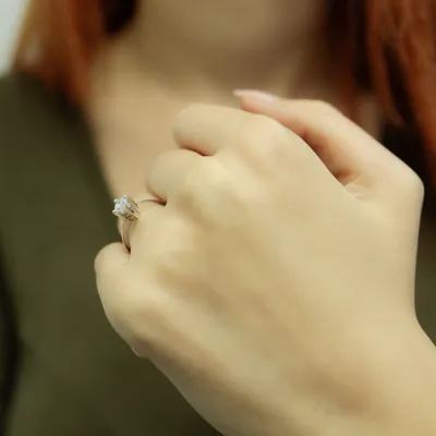 Produktbild von 0,40 Carat Diamant Solitär Ring Meisterwerk 14 Karat Weißgold - 52 (16,50 mm)