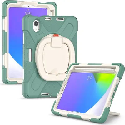 Obrázok produktu pre puzdro na tablet iPad Mini 6 s otočným stojanom Pancierová zelená