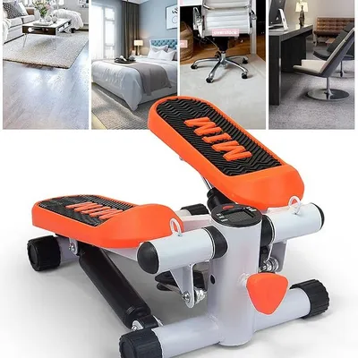 Produktbild von Mini Stepper mit Widerstandsbändern, LCD-Display, verstellbar für Indoor-Workout, kompakt und effektiv, ideal für Fitness und Ausdauertraining.