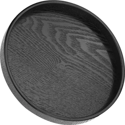 Zdjęcie produktu dla Okrągła taca z litego drewna do serwowania herbaty, kawy, przekąsek, posiłków i restauracji, 24 cm
