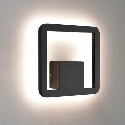 Produktbild von LED Aussenleuchte eckig schwarz Außenwandleuchte 12 Watt IP44 3000K warmweiß Außenlampe Wandleuchte eckig "D-METRA"