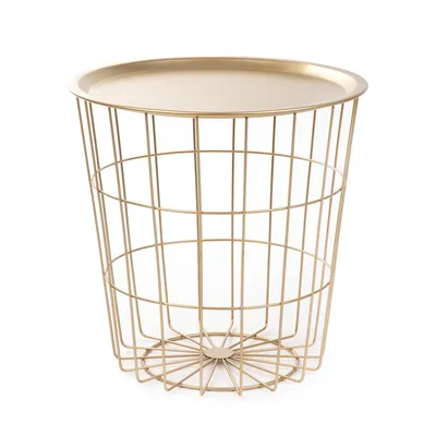 Obrázok produktu pre Stolný nočný stolík konferenčný stolík konferenčný stolík SCANDI zlatý stolík so zlatou doskou 41x41x41 cm HOMLA