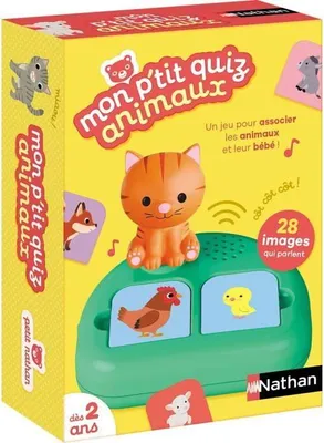 Image de Jeu éducatif Mon P'tit Quiz Animaux, Interactif, Électronique, Nathan, Dès 3 ans