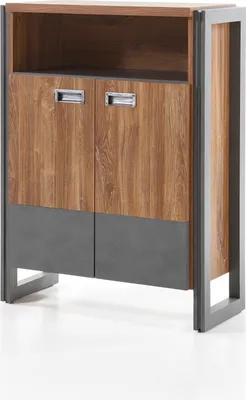 Produktbild von Kommode "Auburn" Eiche grau Sideboard mit Stauraum 75 x 100 cm