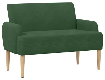 Obrázok produktu pre vidaXL Dvojposadové kreslo s gombíkmi, farba: džungľová zelená, rozmer: 116 x 67 x 81 cm