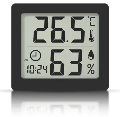 Produktbild von Hygrometer Innenraumthermometer, 3,1 Zoll, Großes LCD-Display, Temperatur -20℃ bis 60℃, Luftfeuchtigkeit 10%