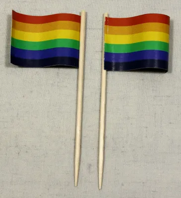 Produktbild von Party-Picker Flagge Regenbogen Papierfähnchen in Spitzenqualität 25 Stück Beutel