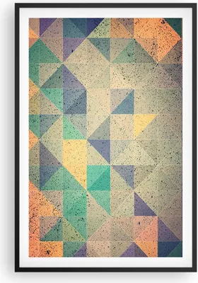 Produktbild von Gerahmtes Poster - Schwarzer Rahmen - Abstraktion Dreieck Muster - 61x91,5 cm - Wand Bild - Wanddeko - Wandbilder - Wandposter - Bilderrahmen - Bilder - Kunstdruck - Wandbild - P2BPA61x91-4287