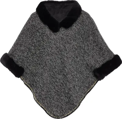 Produktbild von OSHA damen strickponcho - schwarz, M