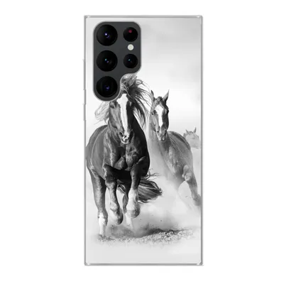 Produktbild von MuchoWow® Handyhülle Schutzhülle Hülle für Samsung Galaxy S22 Ultra Pferde - Tiere - Illustration Silikon Softcase Handy Hülle - Abbildung