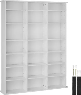 Image de Étagère bibliothèque Stevie 105,5x19x136,5cm - blanc mat