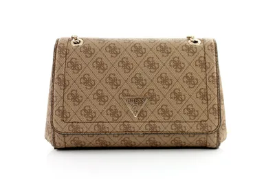 Produktbild von GUESS Damen Schultertasche Noelle Latte Logo/Brown : braun-30 Farbsortierung: braun-30
