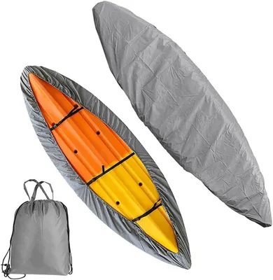 Produktbild von Graue Abdeckung, 4,1 bis 4,5 m, 210D wasserdicht, für Kanu, Boot, Paddleboard, Sonnenschutz