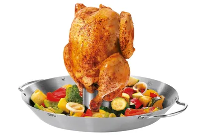 Produktbild von GEFU 891-56 Hähnchengriller BBQ Gemüse-Wok, silber