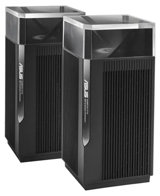 Produktbild von ASUS ZenWiFi Pro ET12, Schwarz, Intern, Leistung, Status, Tri-Band (2,4 GHz/5 GHz/6 GHz), Wi-Fi 6E (802.11ax), 802.11a, 802.11b, 802.11g, Wi-Fi 4 (802.11n), Wi-Fi 5 (802.11ac), Wi-Fi 6 (802.11ax), Wi-Fi 6E...
