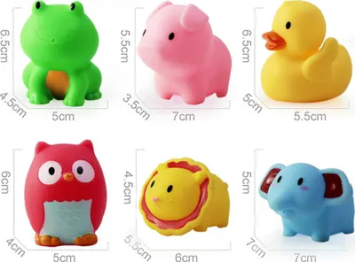 Immagine prodotto di 7 pezzi/set Simpatici animali Giocattoli da bagno per bambini Rete da pesca Bagno dei bambini Giochi acquatici