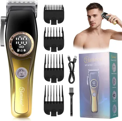 Image de INF Tondeuse à Cheveux Électrique Rechargeable USB, Longueur Réglable, Silencieuse Or