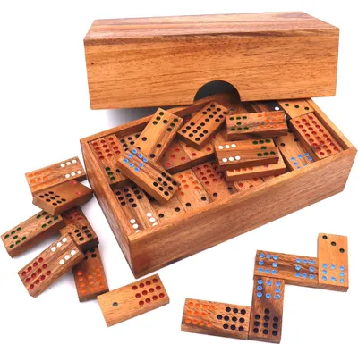 Produktbild von DOMINO DOPPEL 12 - edles Holzdomino