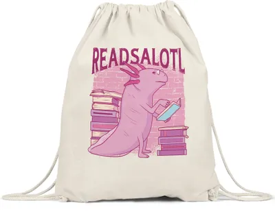 Produktbild von Reads a lotl Turnbeutel Gymsack Bücherwürmer Wurmmotiv Tierliebe Bücherliebe Bücherfreund Tierfreund Buch lesen Bücher Spaß