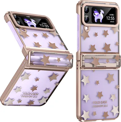 A product shot of a phone case for a Samsung Galaxy Z Flip 3 5G, shown in both folded and unfolded states.