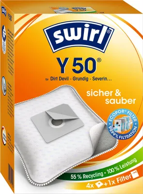 Produktbild von swirl Staubsaugerbeutel Y 50 mit MicroporPlus Filter 4 Staubsaugerbeutel