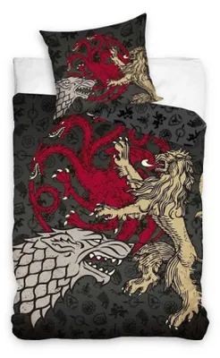 Immagine prodotto di Carbotex Biancheria da letto in cotone 140x200 Game of Thrones rosso grafite C24