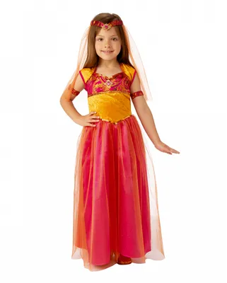 Produktbild von Bollywood Prinzessinnen Kinder Kostüm für Karneval und Halloween Größe: S