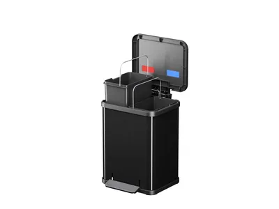 Obrázok produktu pre Hailo 0622-260 Pedálový separátor odpadu Hailo Öko duo plus M, 2x9 L, čierny