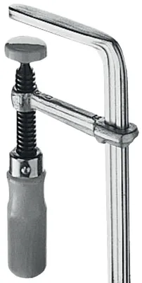 A close-up studio shot of a clamp.