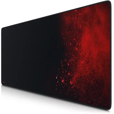 Imagen del producto de Alfombrilla para ratón gaming Titanwolf XXL, 900 x 400 x 3 mm, base para escritorio, lavable, base antideslizante, velocidad y precisión, diseño "Blood"