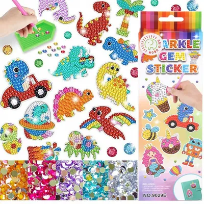 Produktbild von Diamant-Mosaik-Aufkleber, Paste, Stickerei, Dinosaurier