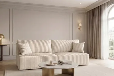 Produktbild von Kaiser Möbel Sofa mit Schlaffunktion und Bettkasten, Cordstoff Tilia, Ecru, MILANO MINI
