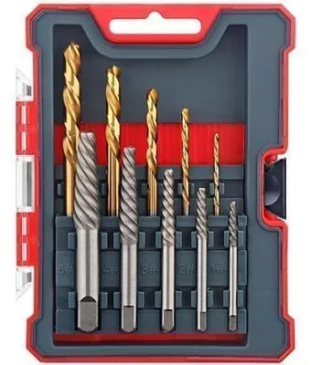 Produktbild von 10-teiliges Schraubenausdreh-Set mit HSS-Bohraufsätzen, 3-18 mm