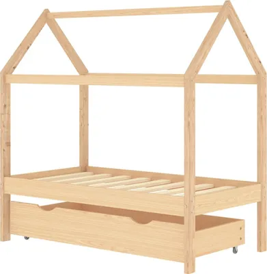 Immagine prodotto di vidaXL Letto per bambini con cassetto in pino massiccio 70x140 cm