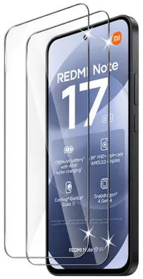 Produktbild von 2x Schutzglas für Xiaomi Redmi Note 17 5G Displayglas Panzerfolie Full Screen 9H