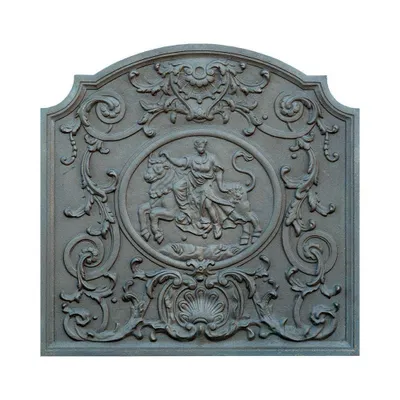 Obrázek produktu pro Litinová krbová deska DAMA dekorace CM. 80 × 80 V SP. 2 cm DS