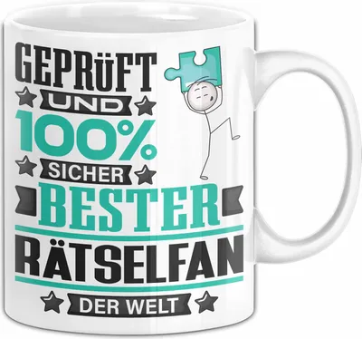 Produktbild von Rätselfan Geschenk Lustiger Spruch für Rätselfan Geschenkidee Bester Rätselfan Der Welt (Weiß)