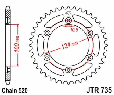 Obrázok produktu pre Reťazové koleso JT 37T JTR735.37
