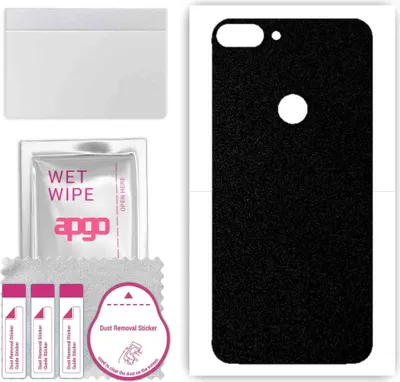 Produktbild von apgo Rückseite Schutzfolie, Skin, kompatibel mit Alcatel 1s, Hinten Displayschutzfolie aus Vinylfolie, kratzfest, einfache Montage - Mattschwarz