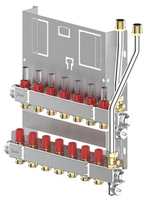 Produktbild von Danfoss Heizkreisverteiler Typ SG, 7 Heizkreise, für EvoFlat / EvoFlat 4.0, 1 Stk.