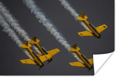 Produktbild von MuchoWow® Poster Flugzeuge - Fliegen - Rauchen 90x60 cm - Schlafzimmer