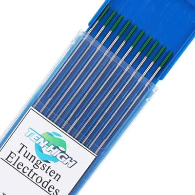 Immagine prodotto di Elettrodi di saldatura TEN-HIGH in tungsteno puro, modello WP, 1,6 x 175 mm, confezione da 10 pezzi