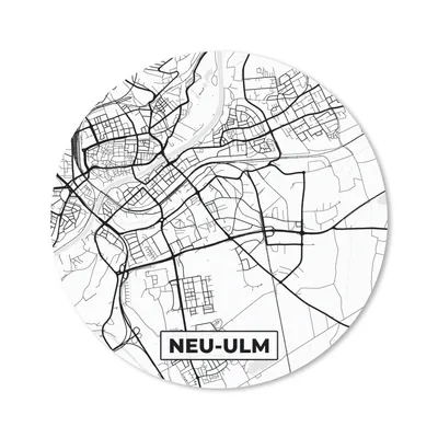 Produktbild von MuchoWow® Mauspad Mousepad Neu-Ulm - Karte - Stadtplan - Wegbeschreibung 30x30 cm - Mousepads - Maus Mat - Pad - Mausunterlage - Tischunterlage - Schreibtischmatten